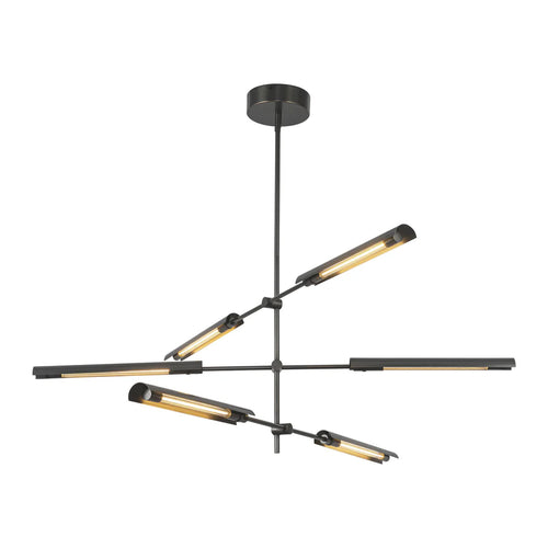Astrid 6 Multi Pendant Black