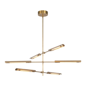 Astrid 6 Multi Pendant Brass