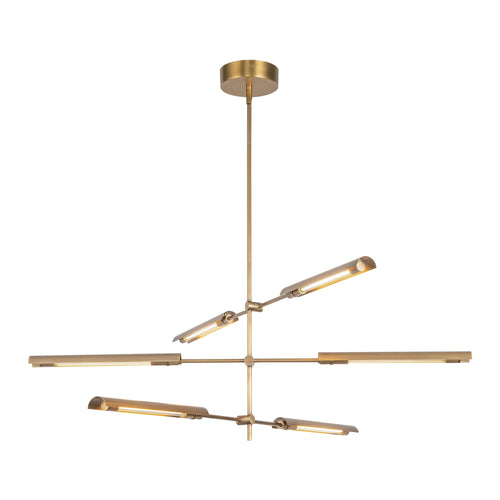 Astrid 6 Multi Pendant Brass