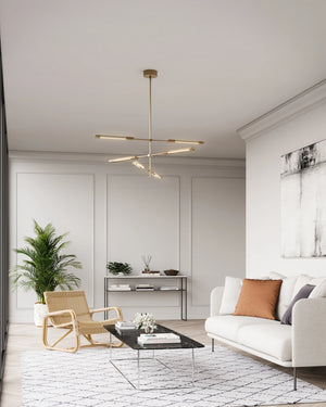 Astrid 6 Multi Pendant Brass