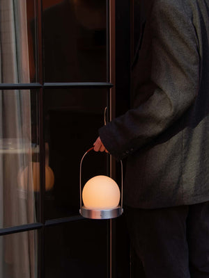 Carrie Portable Table Lamp Leather Handle/Aluminum