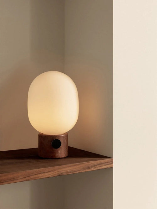 JWDA Corded Table Lamp Red Travertine