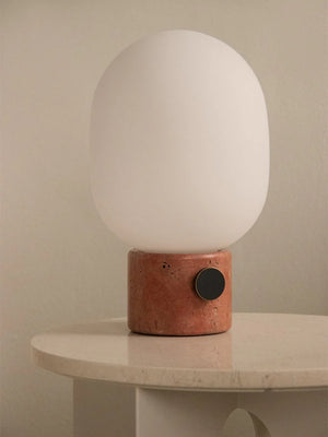 JWDA Corded Table Lamp Red Travertine