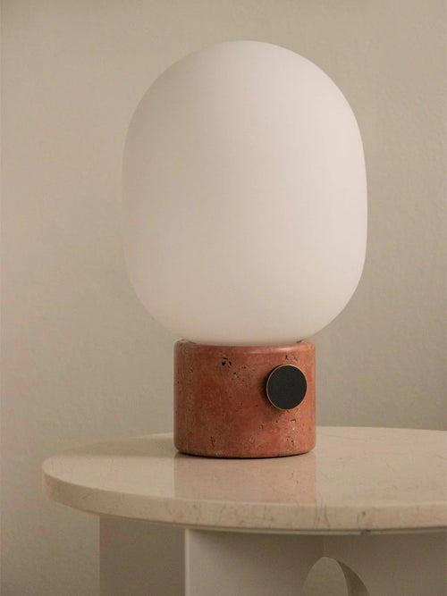 JWDA Corded Table Lamp Red Travertine
