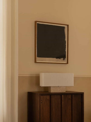 Nonna Wide Table Lamp Travertine