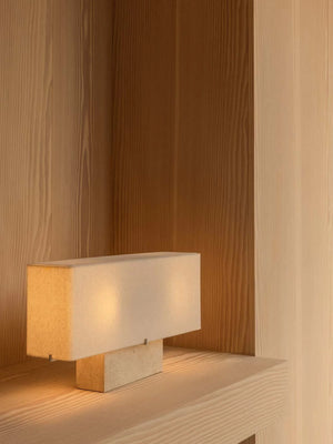 Nonna Wide Table Lamp Travertine