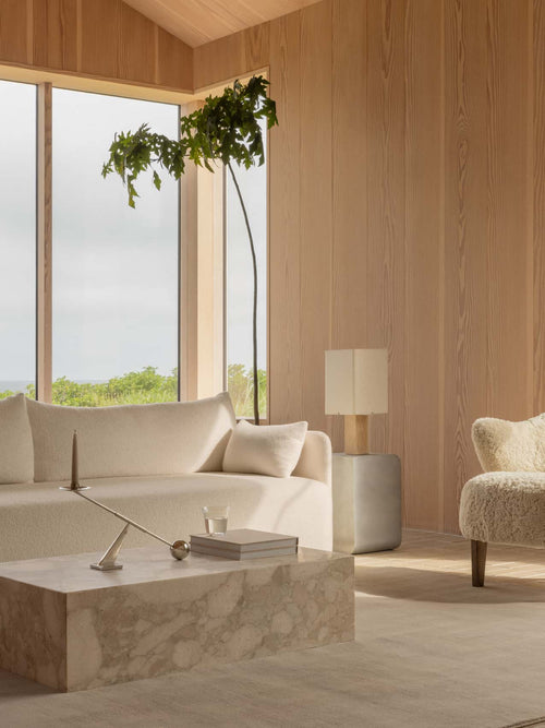 Nonna Tall Table Lamp Travertine
