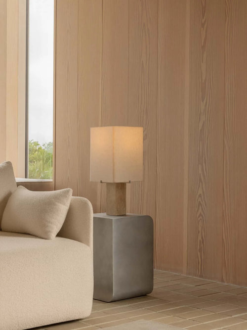 Nonna Tall Table Lamp Travertine