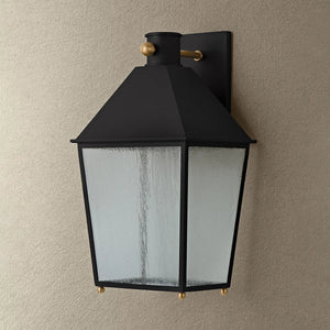 Gladden Lantern Sconce Black Large