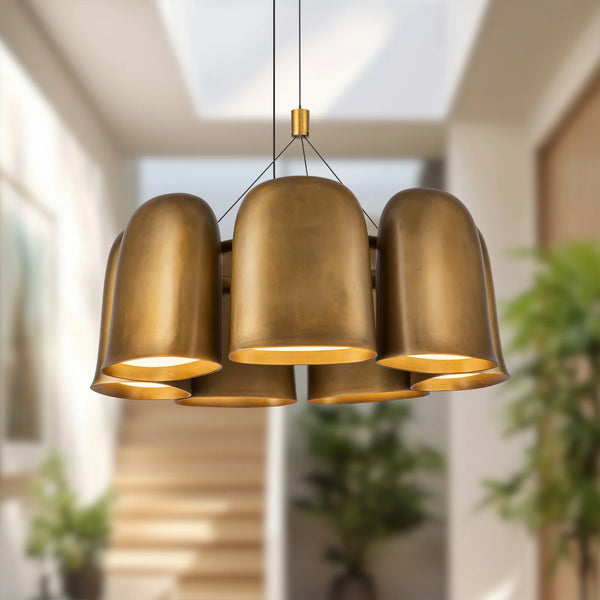 Bell Chandelier Brass