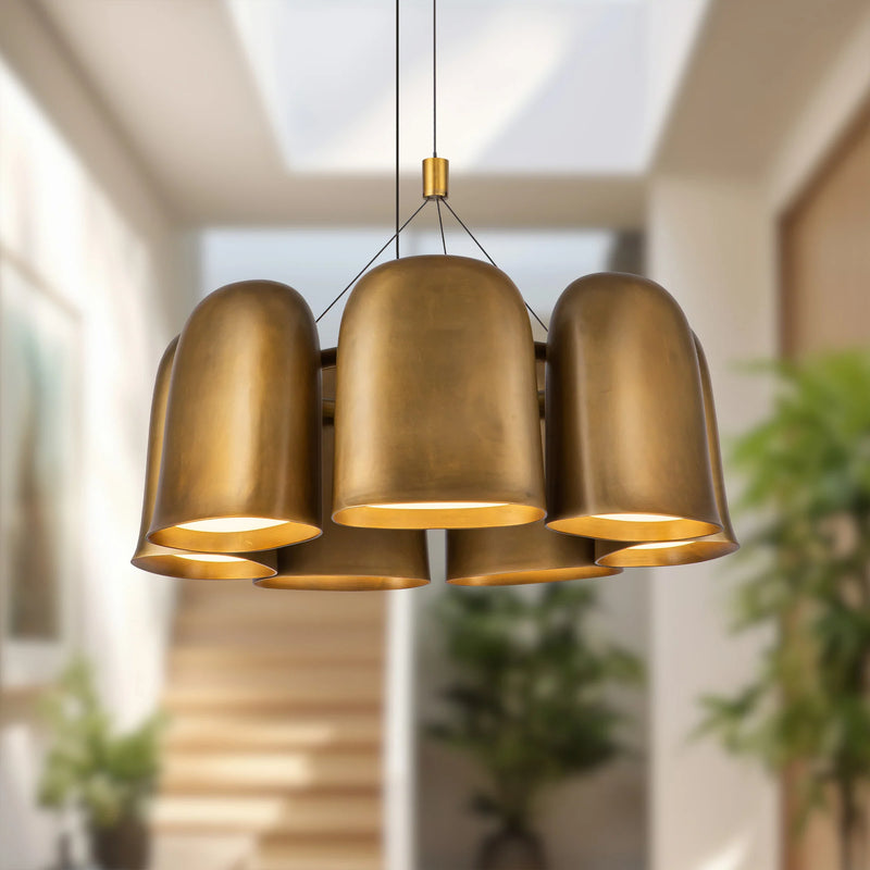 Bell Chandelier Brass