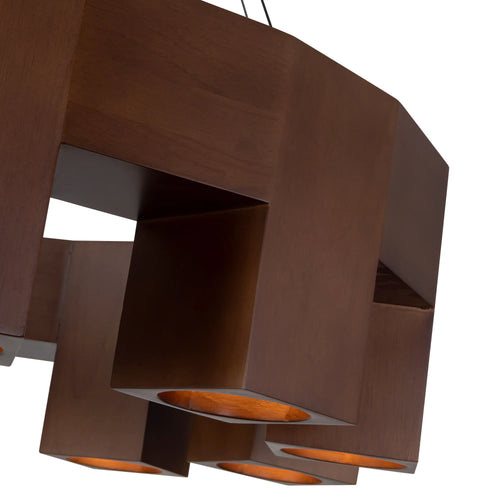 Bosco Walnut Chandelier Large
