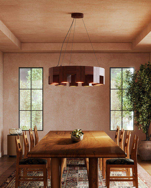 Bosco Walnut Chandelier Large