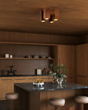 Bosco Walnut Semi-Flush Mount XL