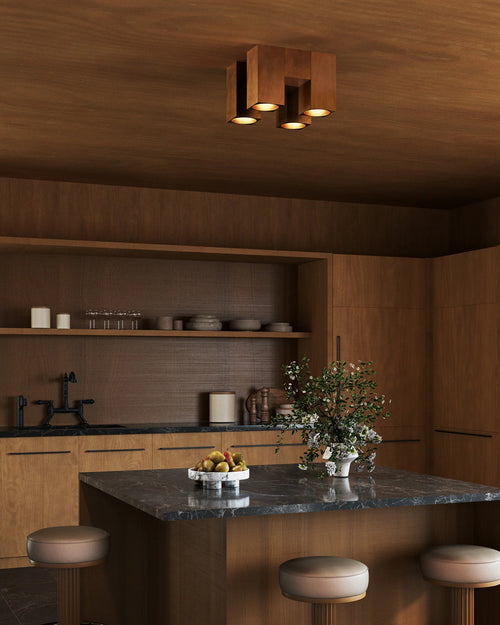 Bosco Walnut Semi-Flush Mount XL