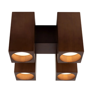 Bosco Walnut Semi-Flush Mount XL