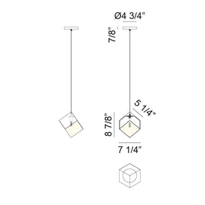 Cube Pendant Gold