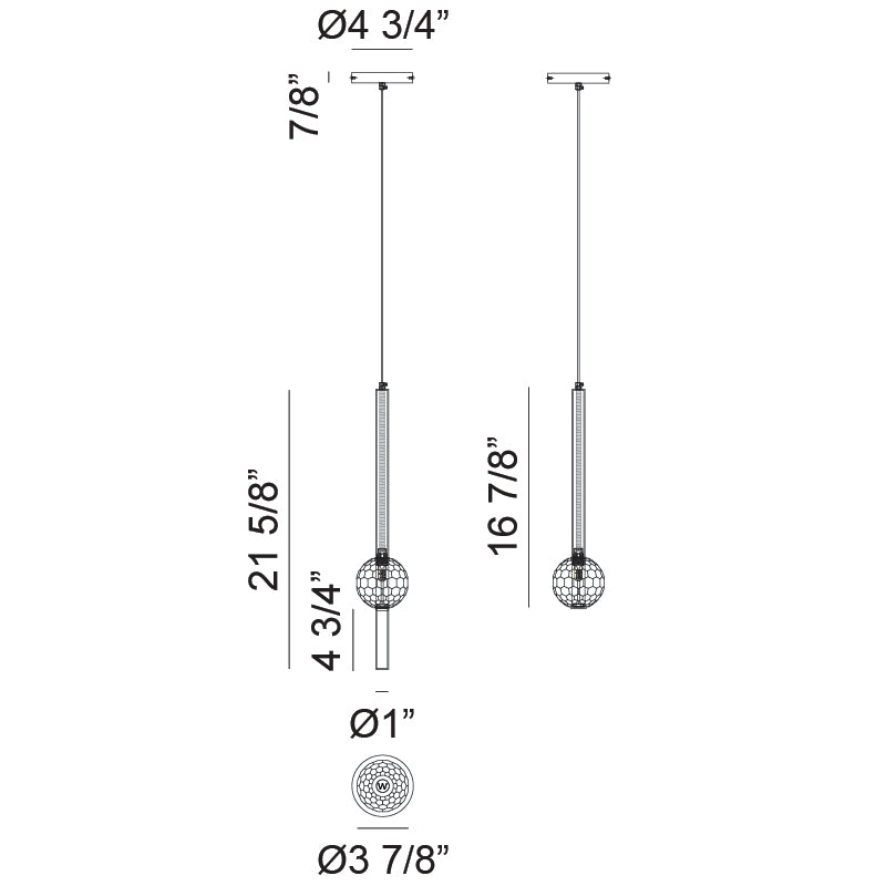 Windchimer 1 Light Brass