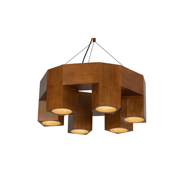 Bosco Oak Chandelier Small