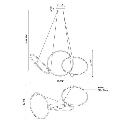Isho 3 Head Chandelier
