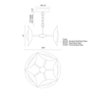 Cleo Led Chandelier Gold