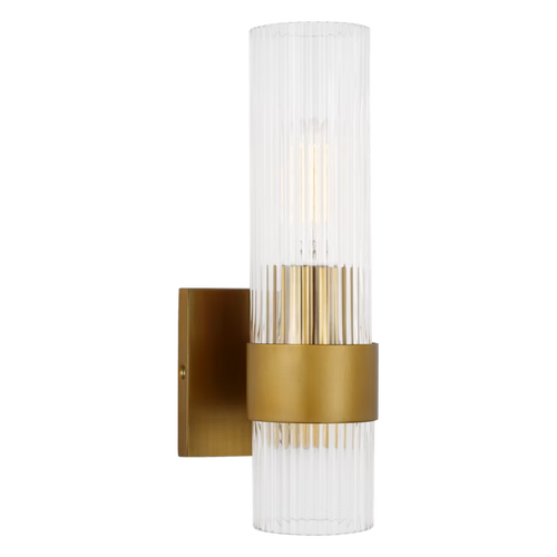 Geneva 1-Light Vanity Sconce Brass