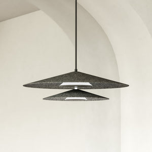 Cruz Double Pendant Gray Felt