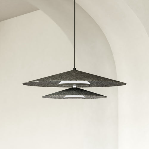 Cruz Double Pendant Gray Felt