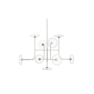 Calvino X-Large Arched Chandelier Nickel