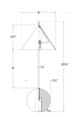 Cleo Orb Base Desk Lamp