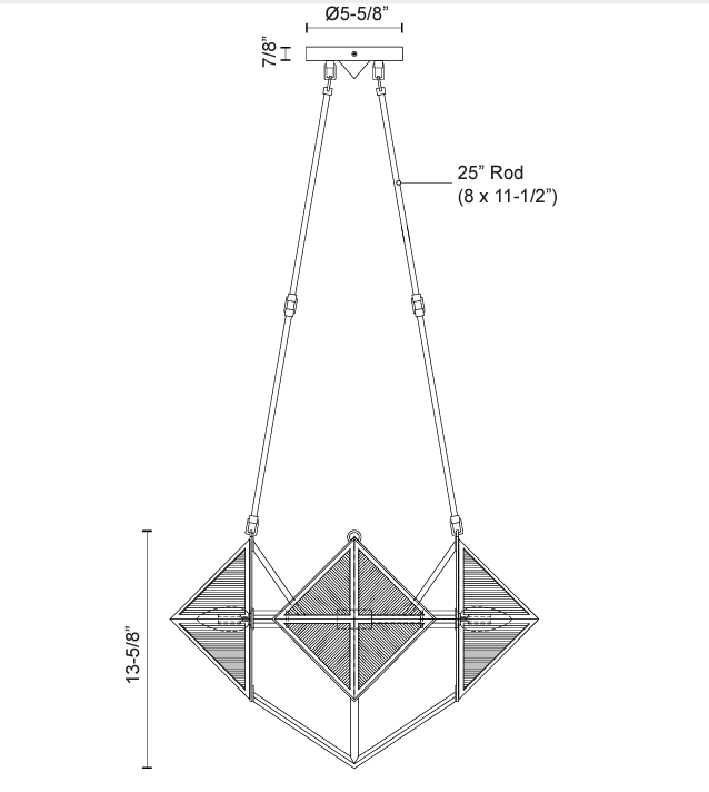 Cairo Small Chandelier Brass