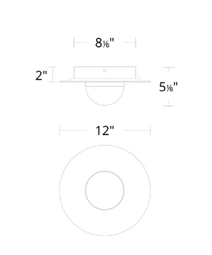 Landed Wall/Flush Mount Brass