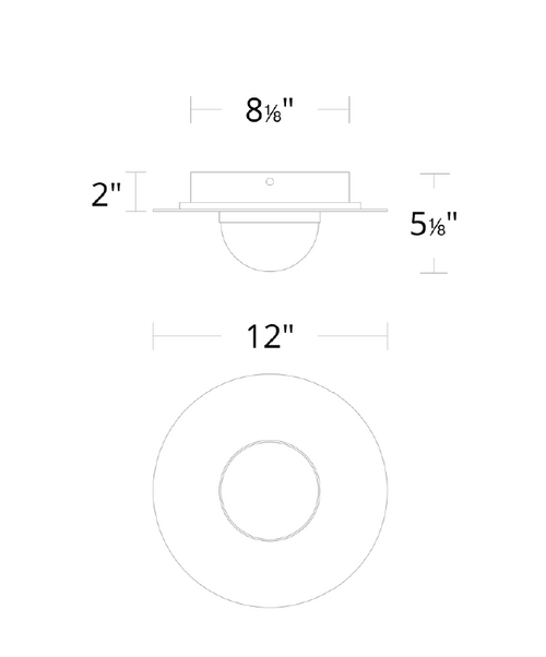 Landed Wall/Flush Mount Brass
