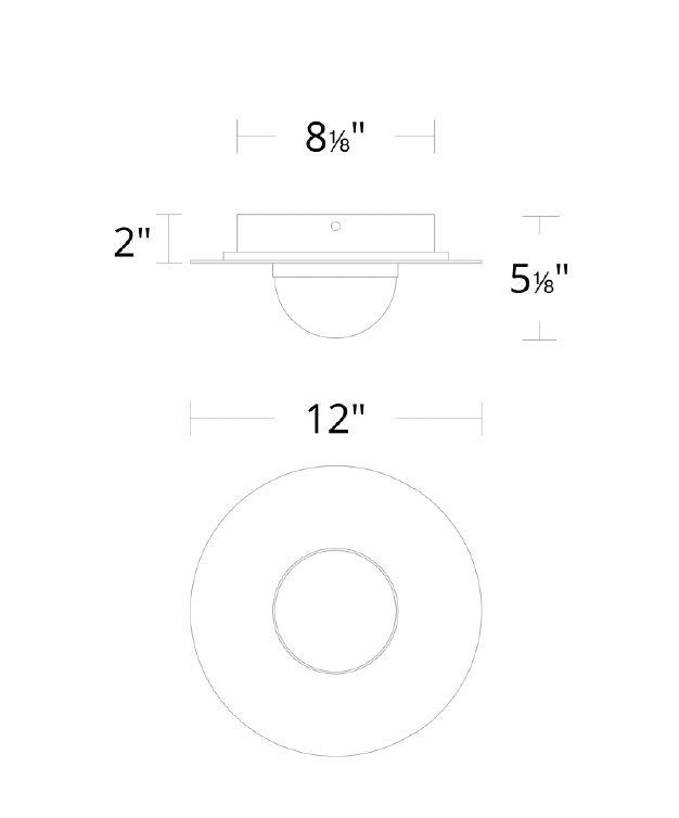 Landed Wall/Flush Mount Brass