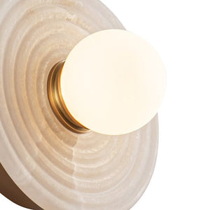 Dahlia Wall Sconce Brass + Alabaster