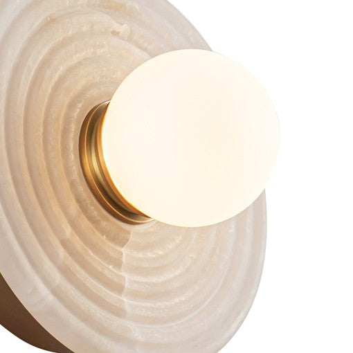 Dahlia Wall Sconce Brass + Alabaster