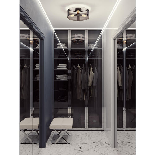Dana Med Base Semi-Flush Black