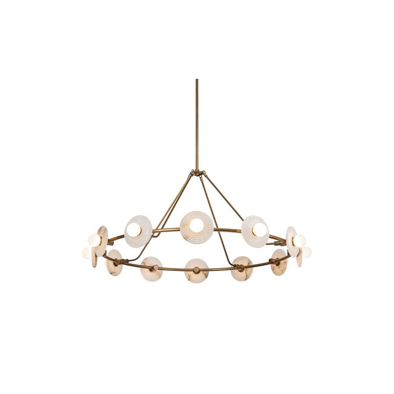 Dahlia Chandelier Brass