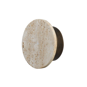 Discus Outdoor Wall Sconce Travertine S