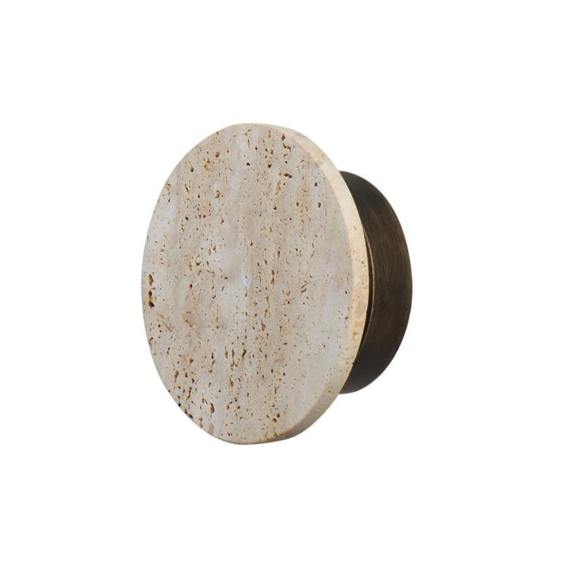 Discus Outdoor Wall Sconce Travertine S