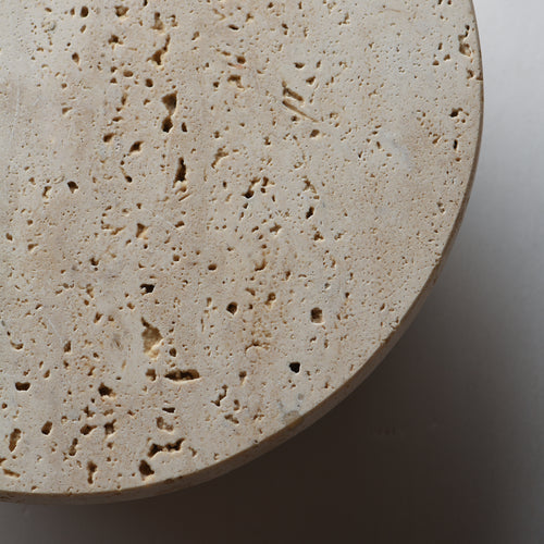 Discus Outdoor Wall Sconce Travertine S