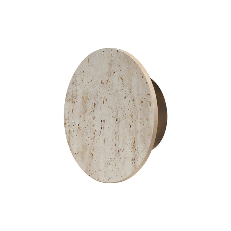 Discus Outdoor Wall Sconce Travertine M