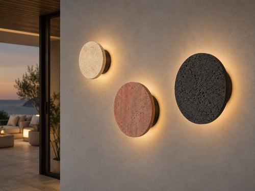 Discus Outdoor Wall Sconce Rosso M