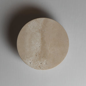 Discus Outdoor Wall Sconce Travertine M