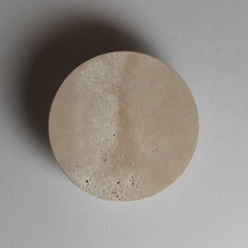 Discus Outdoor Wall Sconce Travertine M