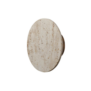 Discus Outdoor Wall Sconce Travertine L