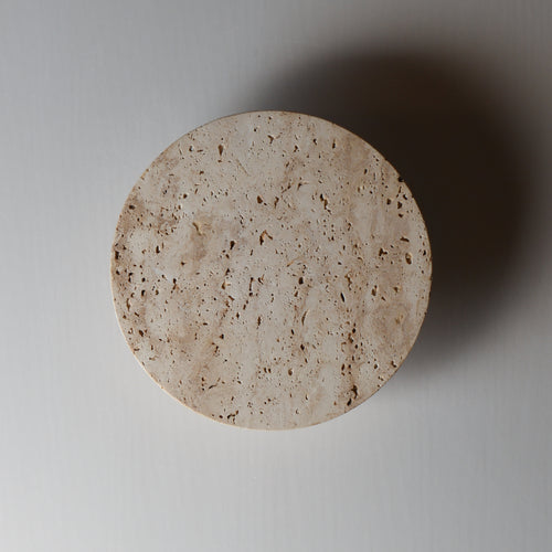 Discus Outdoor Wall Sconce Travertine L