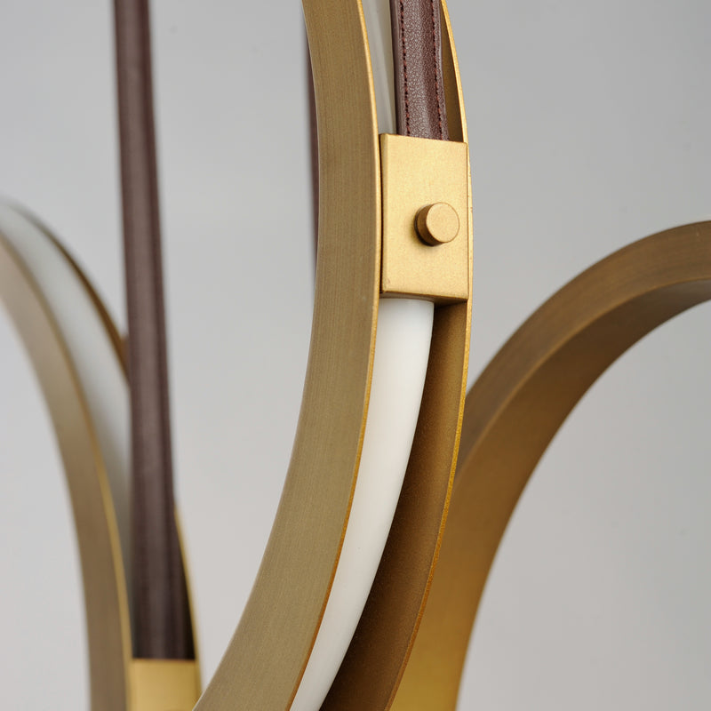 Tether 3 Light Pendant Brass