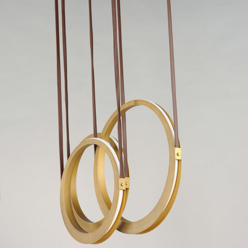 Tether 3 Light Pendant Brass