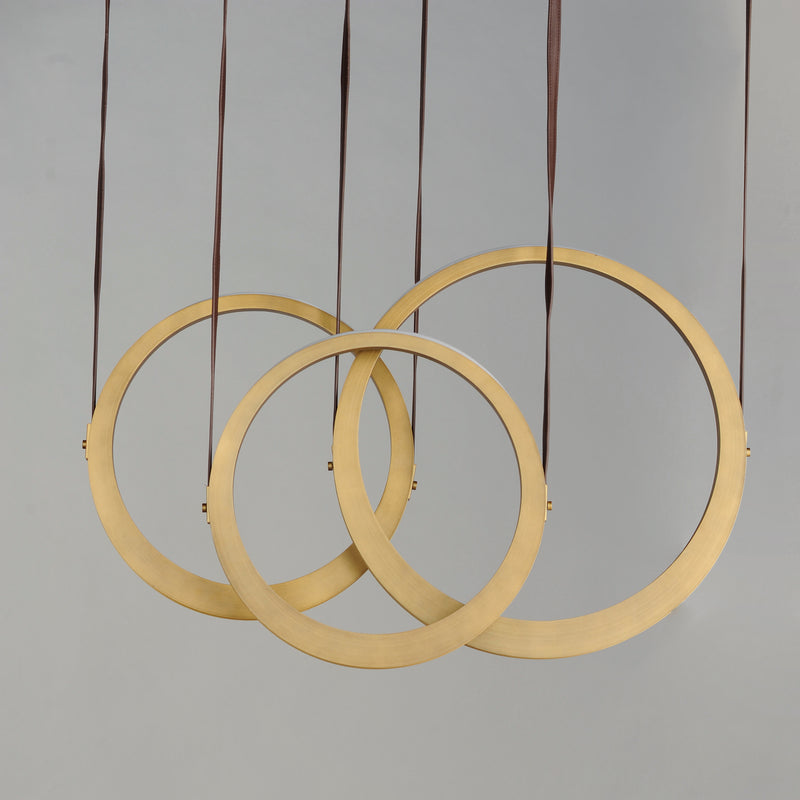 Tether 3 Light Pendant Brass